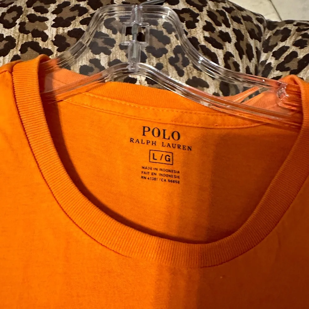 L Polo Ralph Lauren Orange T-Shirt - Picture 3 of 4